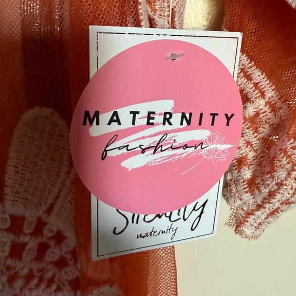 NWT Siren Lily Maternity Sheer Embroidered Kimono Duster Cover Up Size Large - Picture 9 of 12